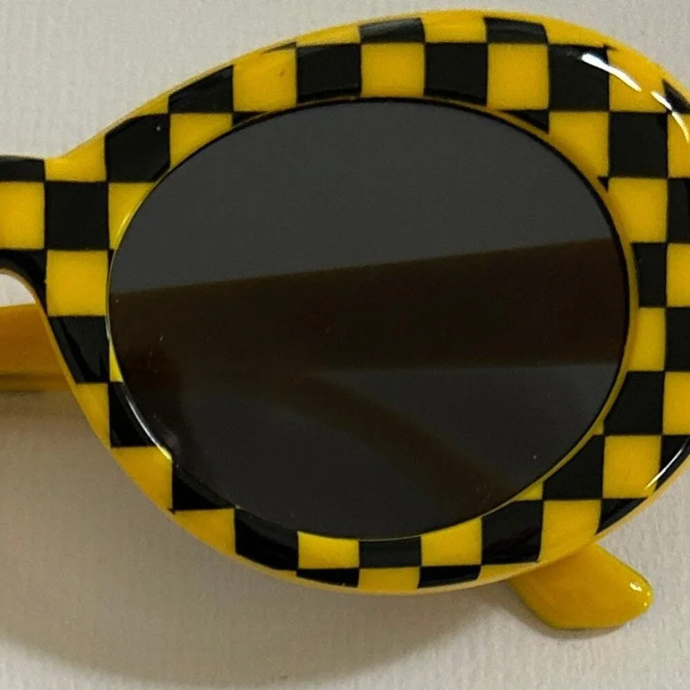 KIDS RACE CAR DRIVER SUNGLASSES WITH CHECKERED FLAGS 2 PAIRS